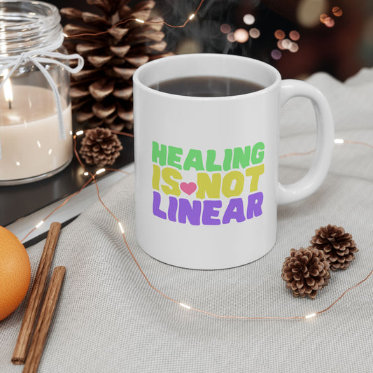 Healing Is Not Linear Ceramic Mug