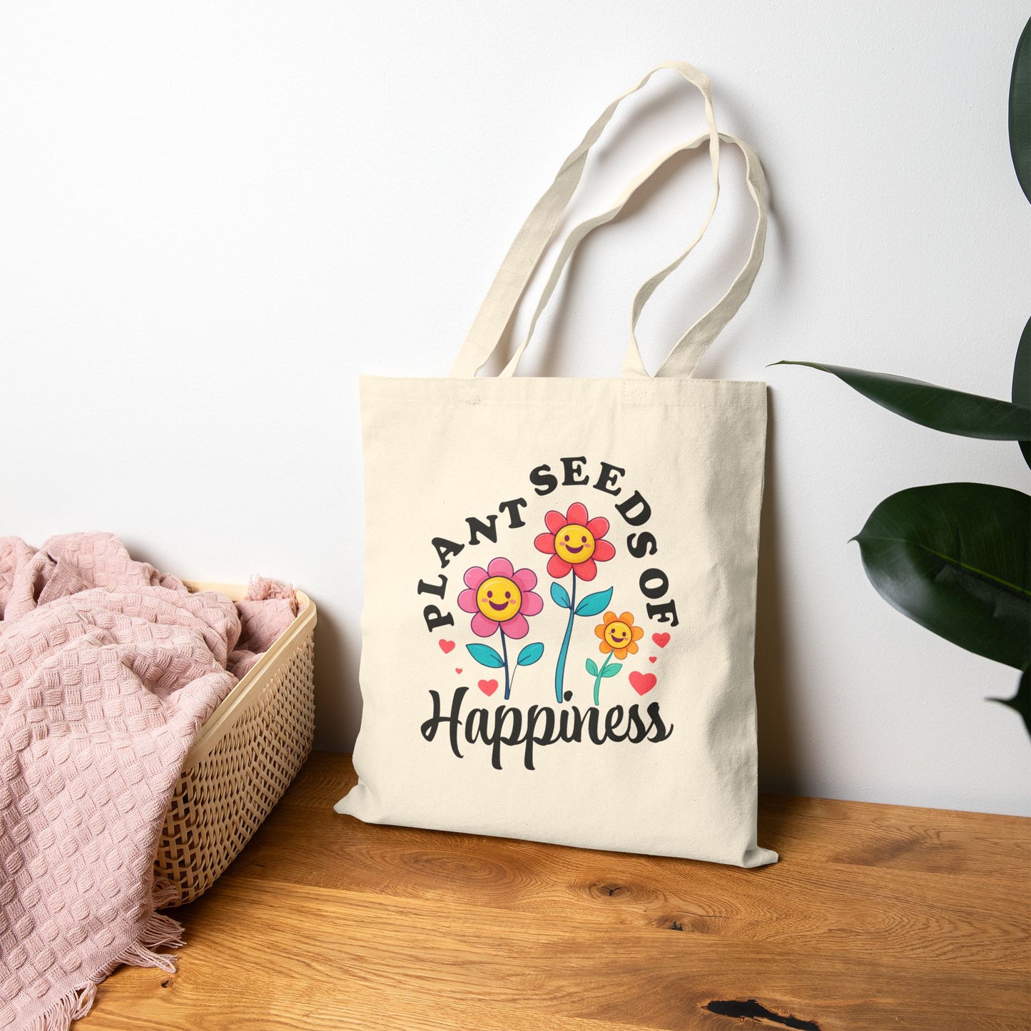 Plant Seeds of Happiness Tote Bag
